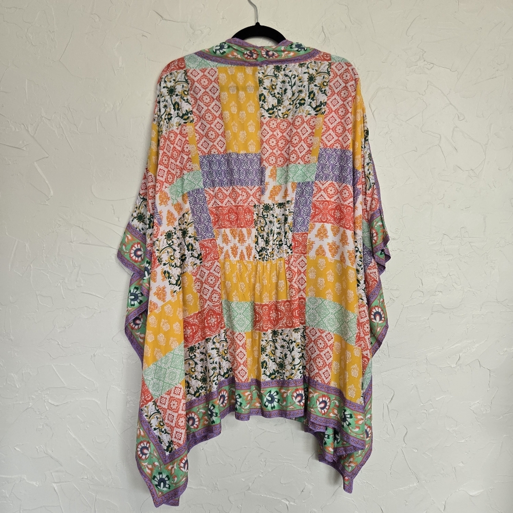 Tolani Collection Patchwork Boho Yellow Pink Kimo… - image 6